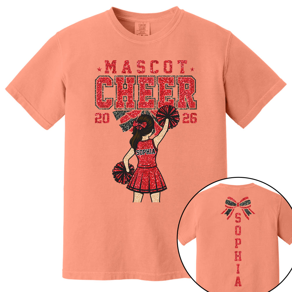 Personalized Cheerleader Shirt - Custom Cheer Team Name T-Shirt, Cheer Game Day Shirt for Mom Na02 VH01