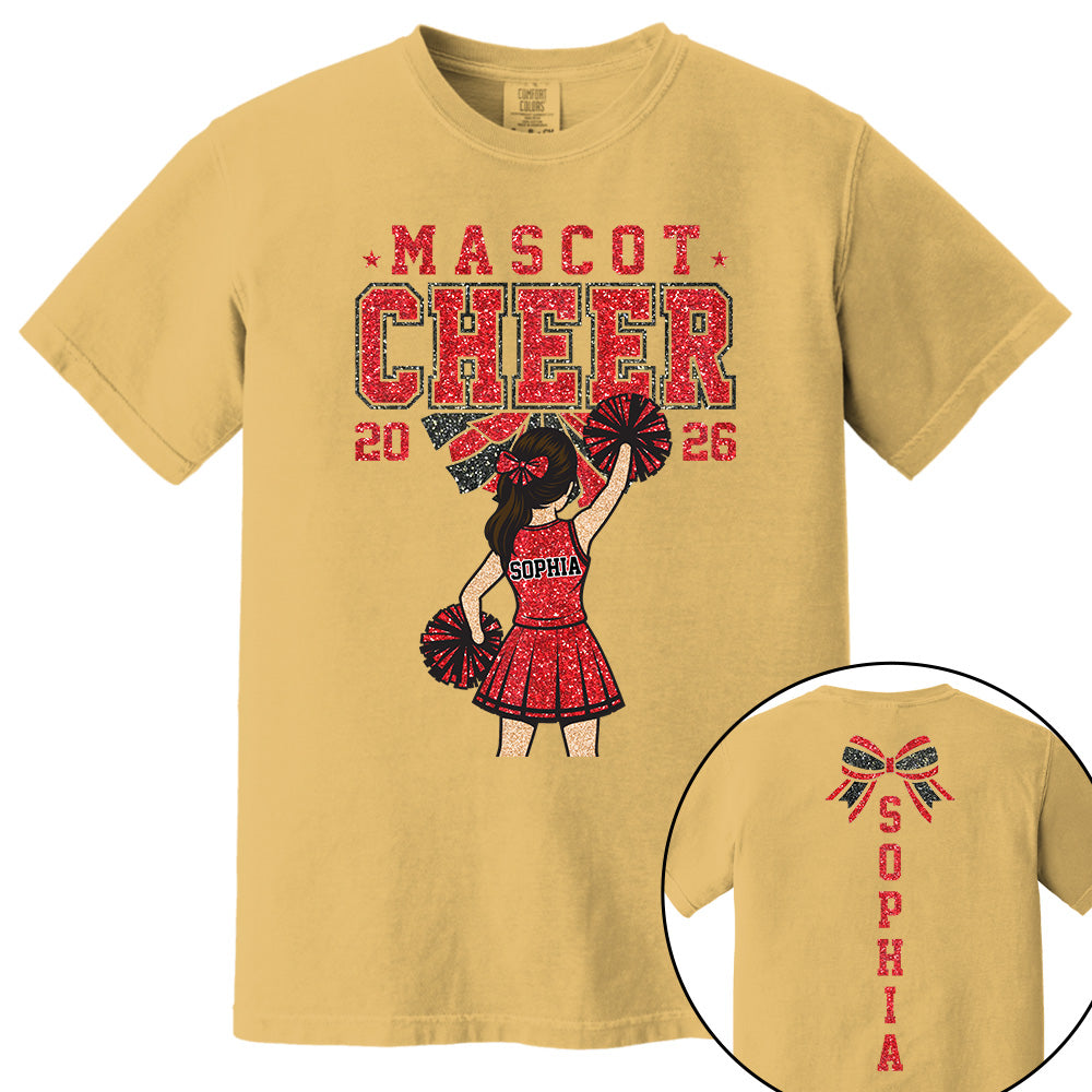 Personalized Cheerleader Shirt - Custom Cheer Team Name T-Shirt, Cheer Game Day Shirt for Mom Na02 VH01