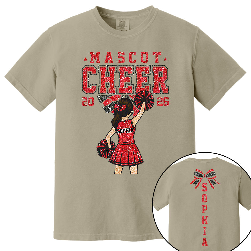 Personalized Cheerleader Shirt - Custom Cheer Team Name T-Shirt, Cheer Game Day Shirt for Mom Na02 VH01
