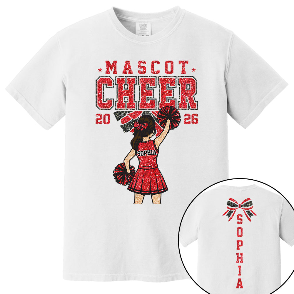 Personalized Cheerleader Shirt - Custom Cheer Team Name T-Shirt, Cheer Game Day Shirt for Mom Na02 VH01