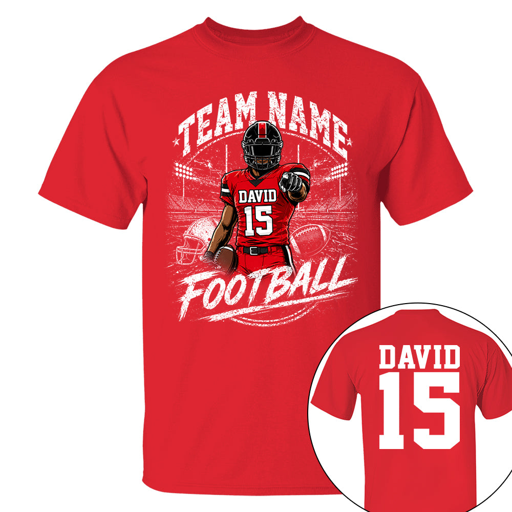 Personalized American Football Team Shirt - Football GameDay Custom Shirt Na02 VH01