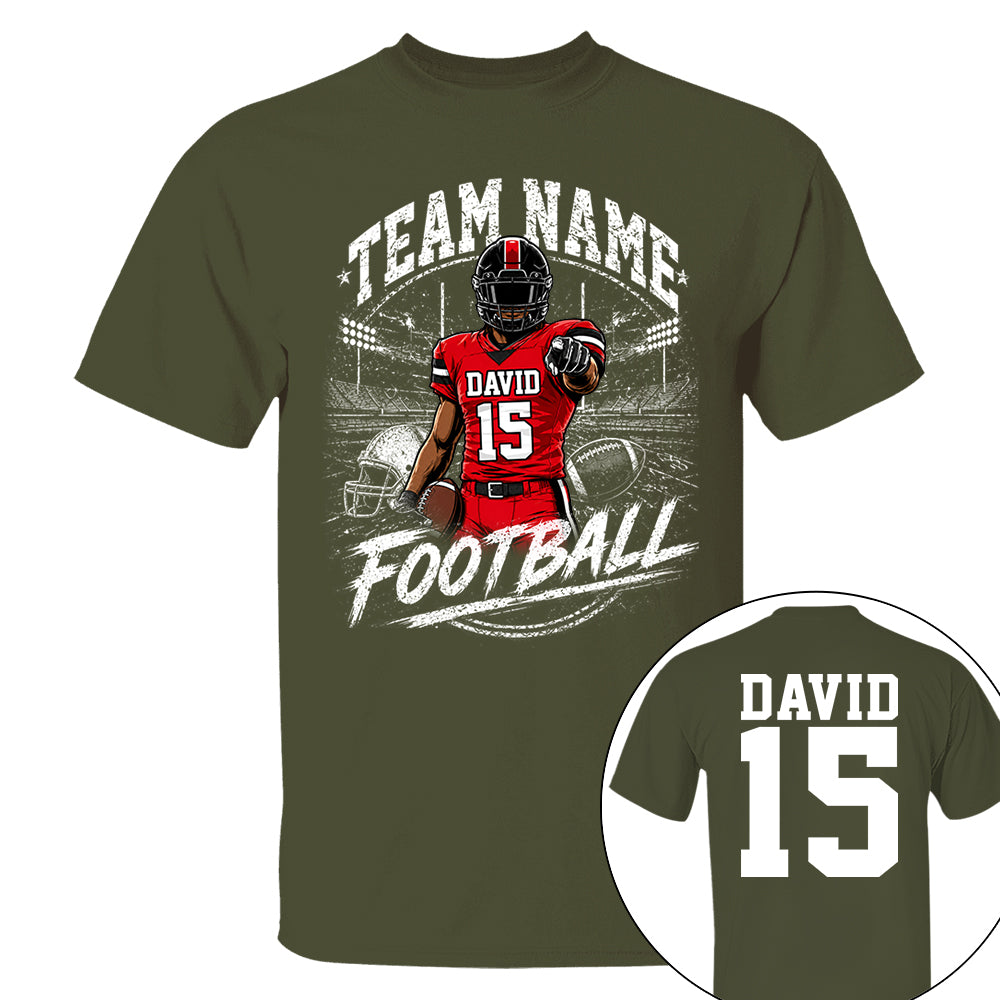 Personalized American Football Team Shirt - Football GameDay Custom Shirt Na02 VH01