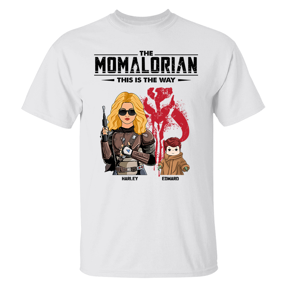 The Momalorian With Kids - Personalized Shirt Gift For Mom Dad