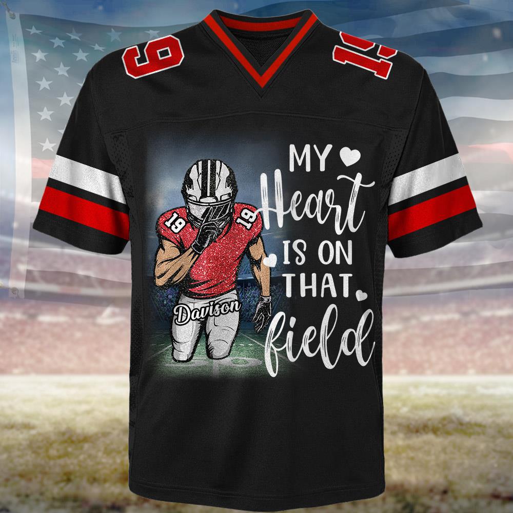 Custom Photo Football Game Day Football Jersey Gift For Football Lovers - Personalized Gift For Football Player Vr2