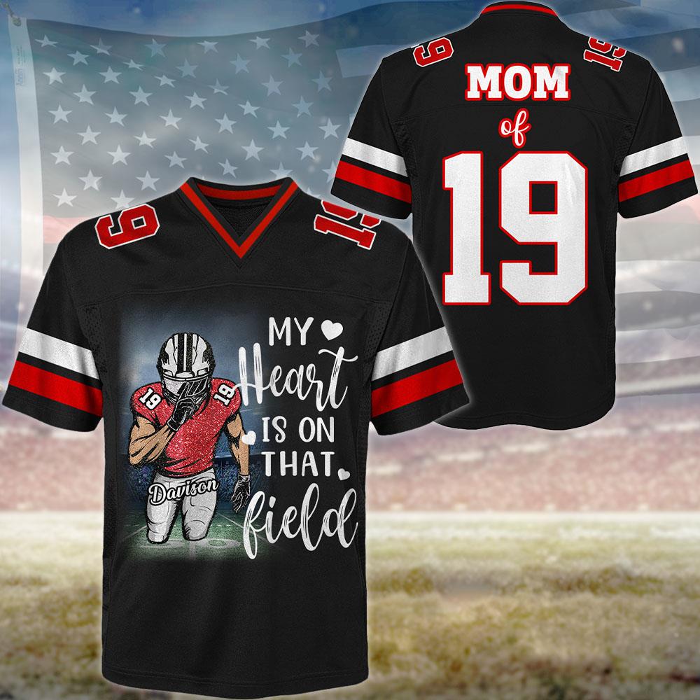 Custom Photo Football Game Day Football Jersey Gift For Football Lovers - Personalized Gift For Football Player Vr2