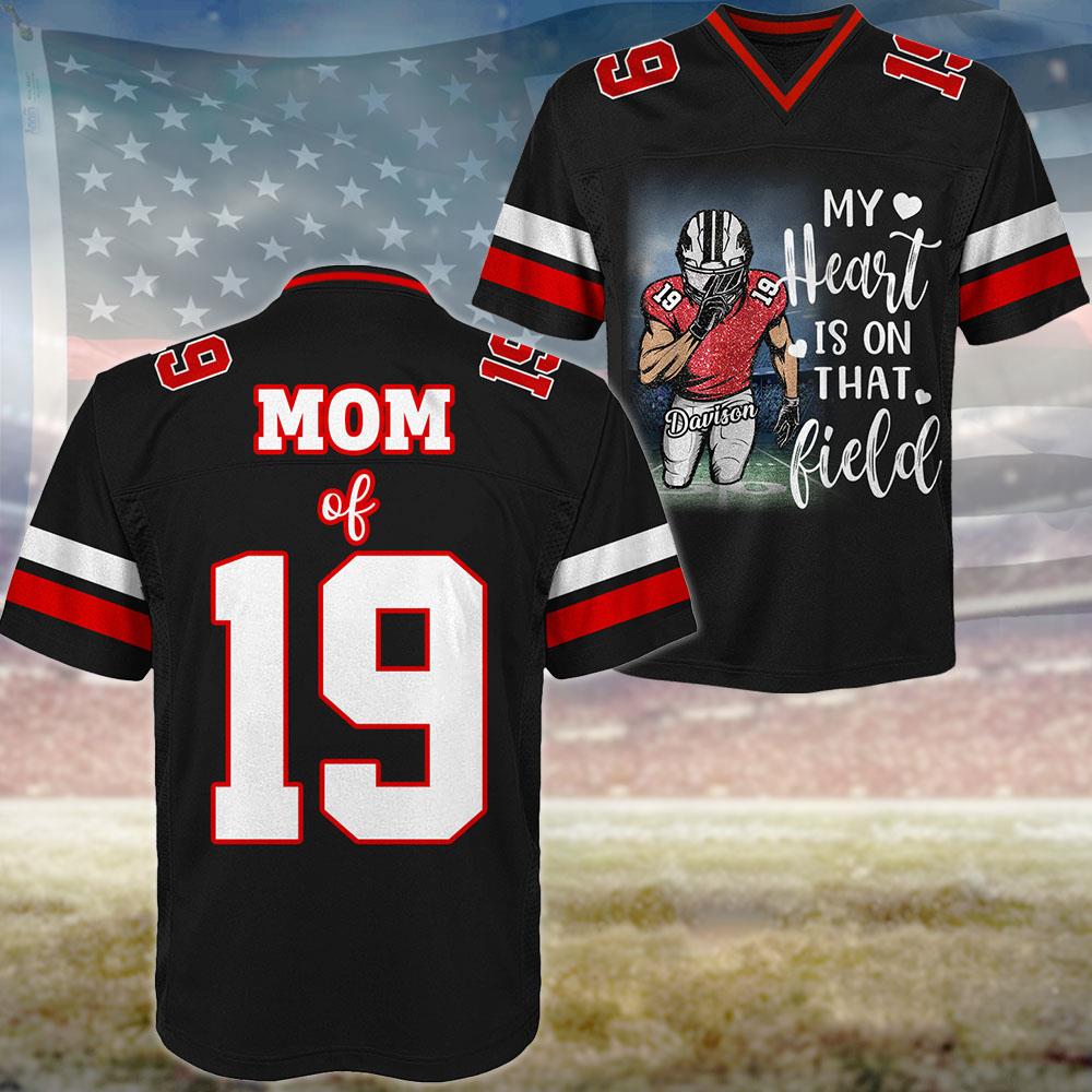 Custom Photo Football Game Day Football Jersey Gift For Football Lovers - Personalized Gift For Football Player Vr2