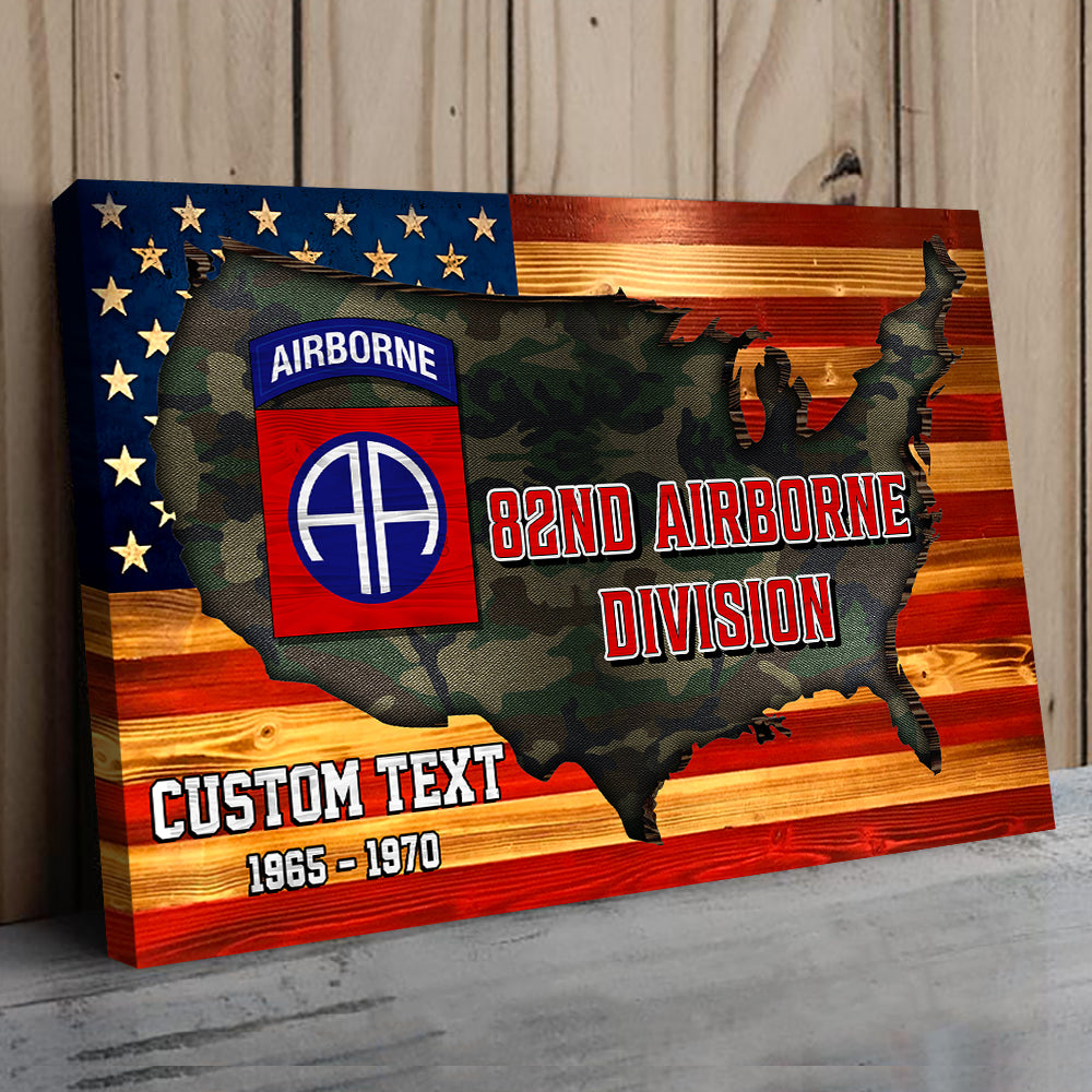 Personalized Poster And Canvas Gift For Veterans Soldiers Custom Division Military K1702