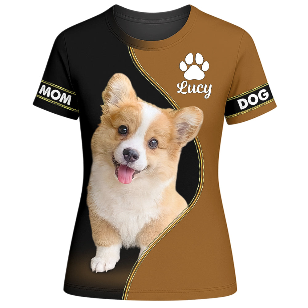 A Girl and Her Dog A Bond That Can't Be Broken, Personalized Photo and Dog Name Shirt A2110