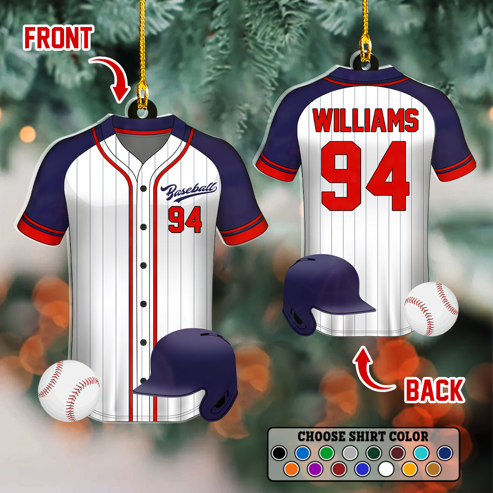 Baseball Uniform Personalized Acrylic Ornament For Baseball Player - Gift For Baseball Lovers