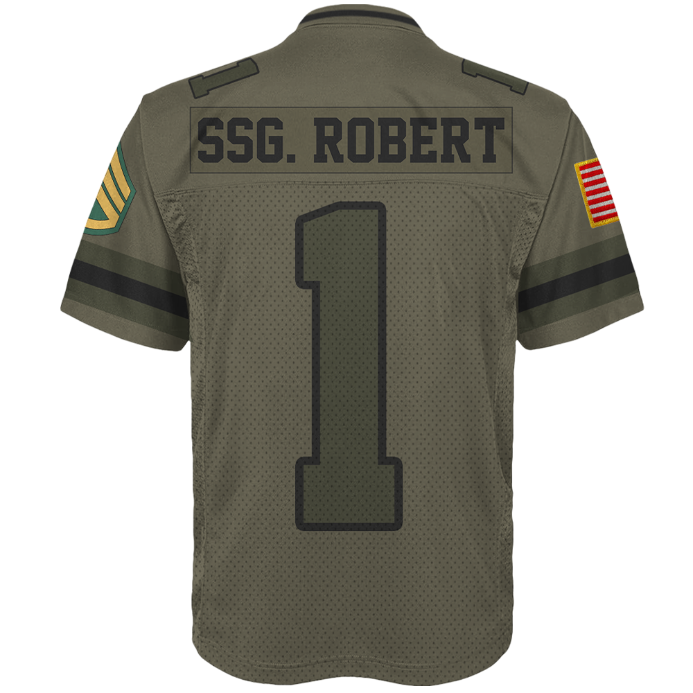 Custom Jersey Football Military Shirt Gift For Veterans Soldier K1702