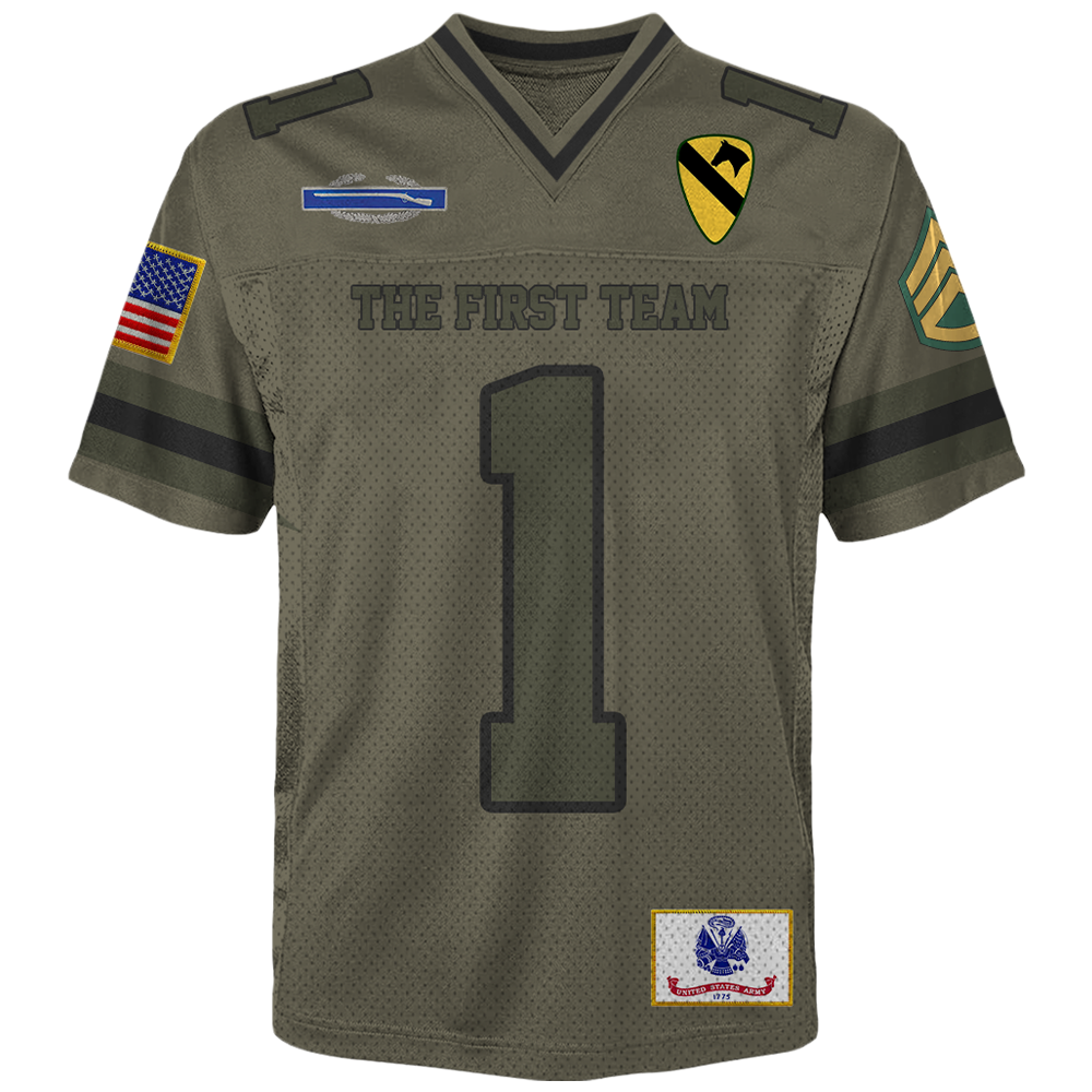 Custom Jersey Football Military Shirt Gift For Veterans Soldier K1702