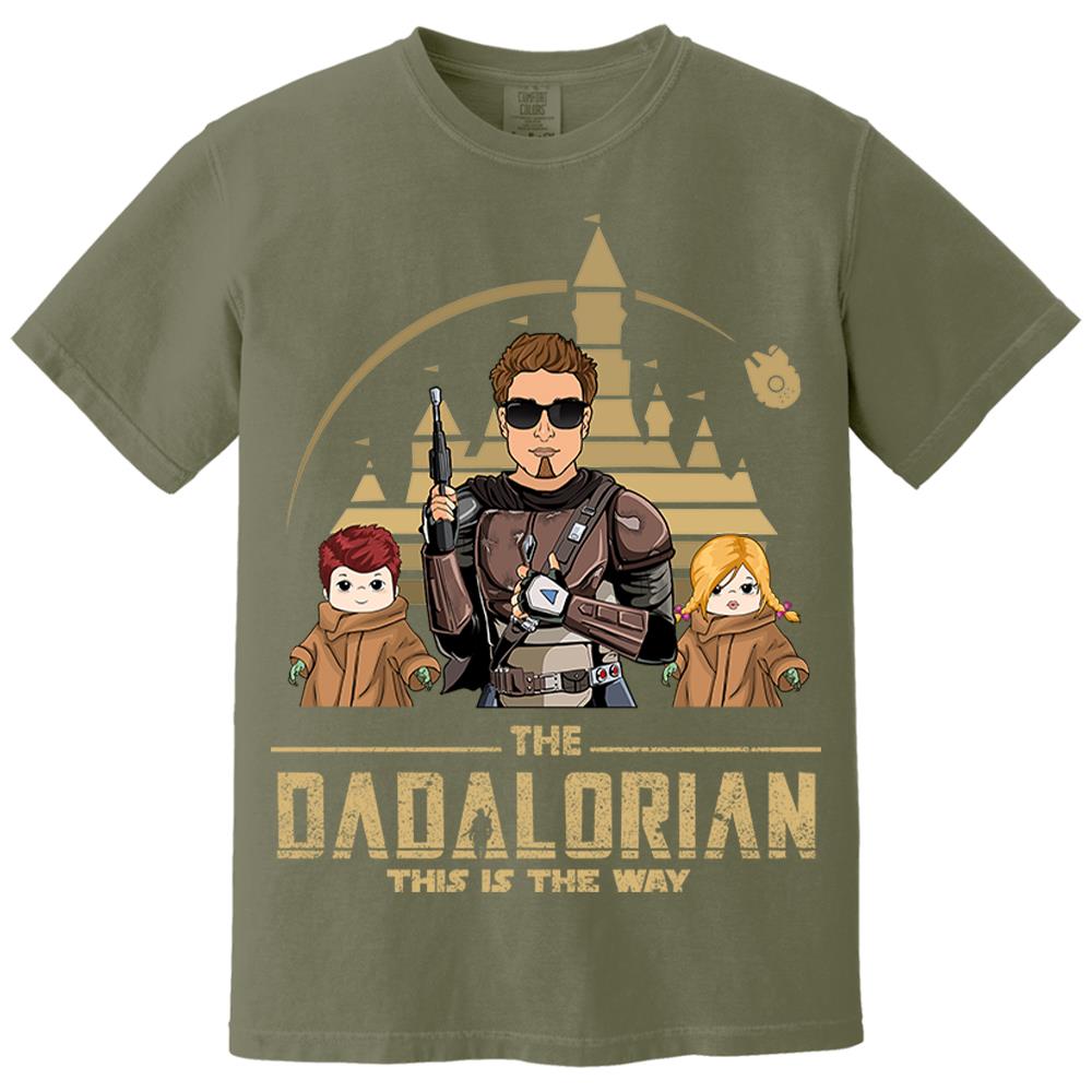 The Dadalorian This Is The Way Personalized Shirt For Dad, Father Day Gifts for Dad Funny Dad Tshirt Cool Daddy Nh00