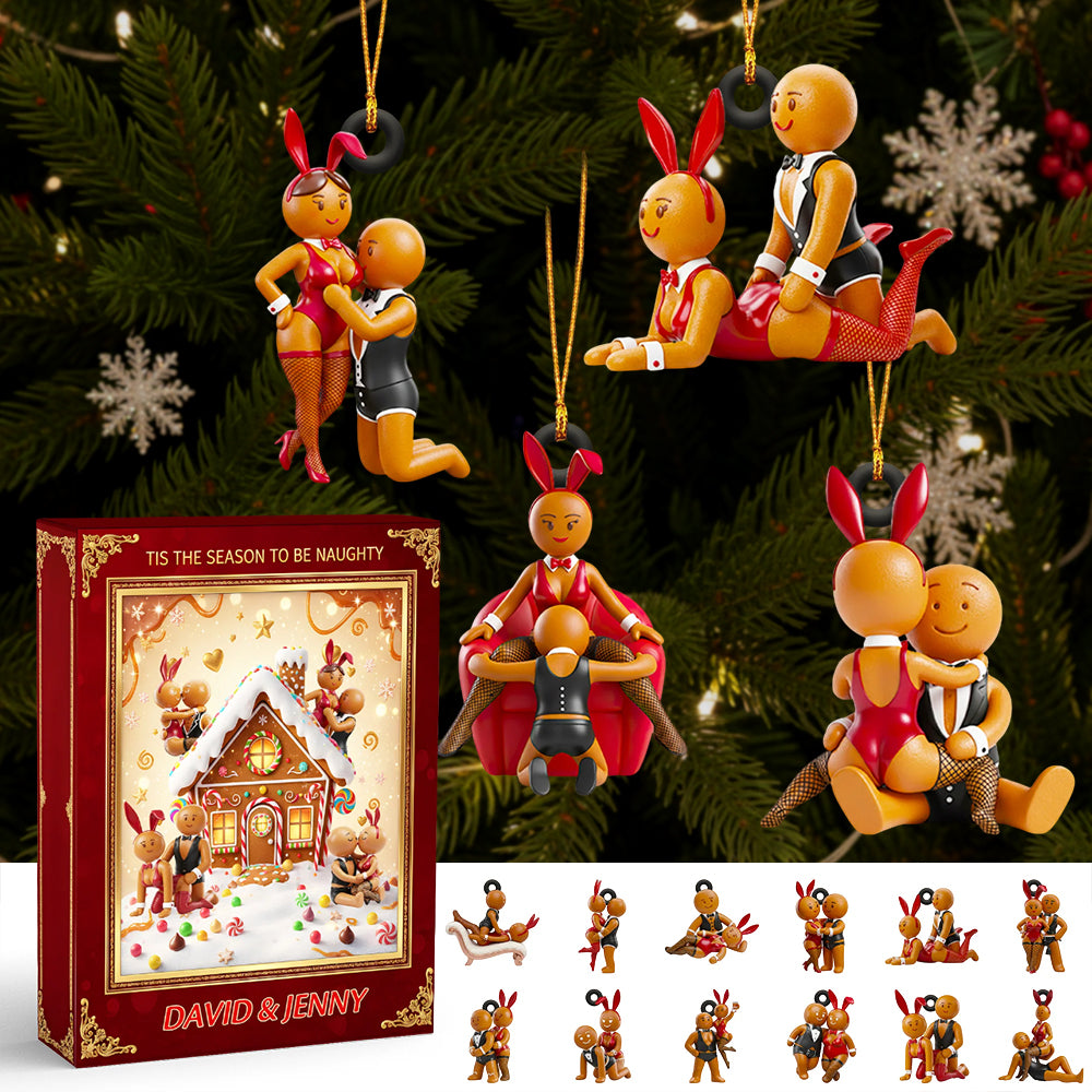 Gingerbread Couple Christmas Advent Calendar Blind Box Personalized Gifts For Couple Hv01