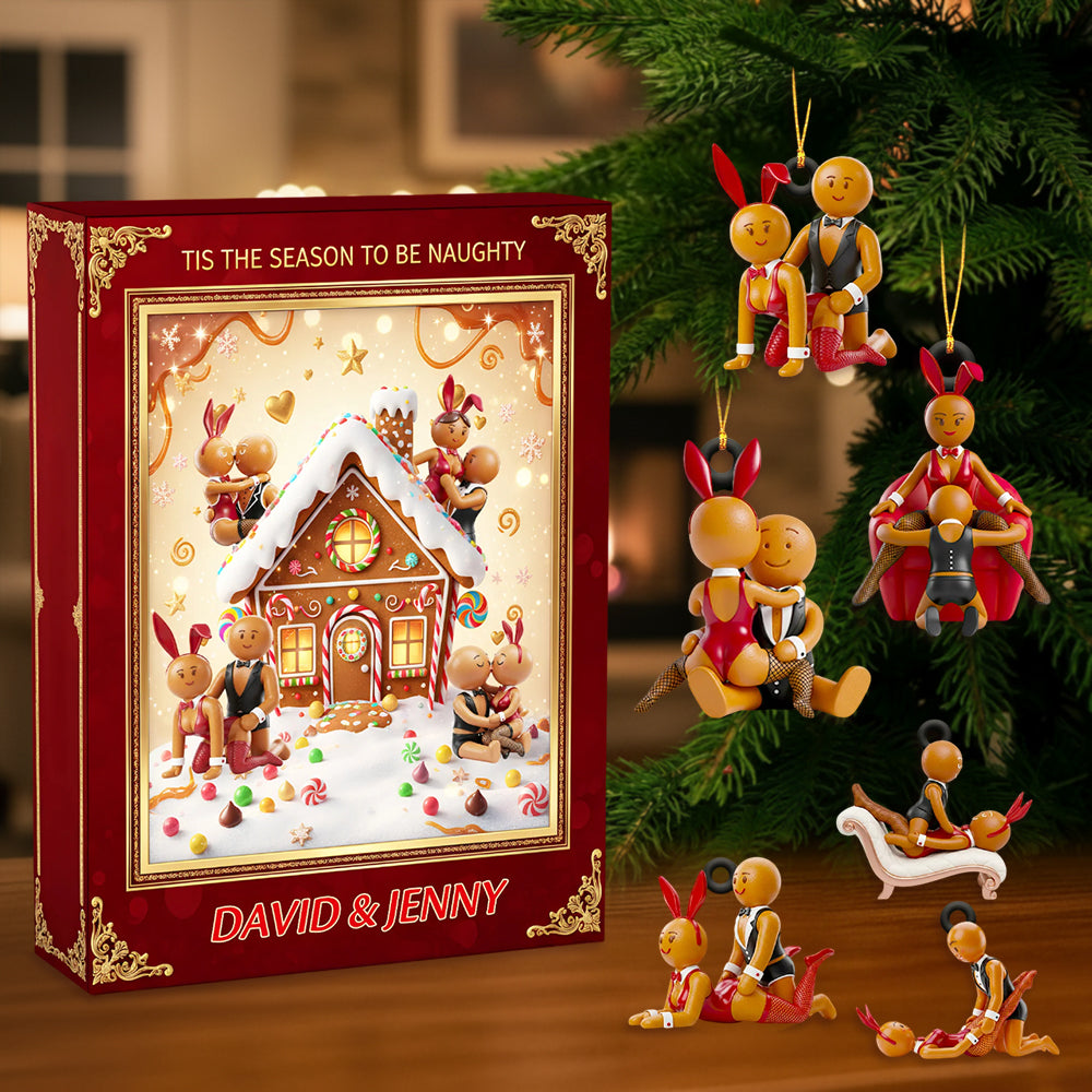 Gingerbread Couple Christmas Advent Calendar Blind Box Personalized Gifts For Couple Hv01