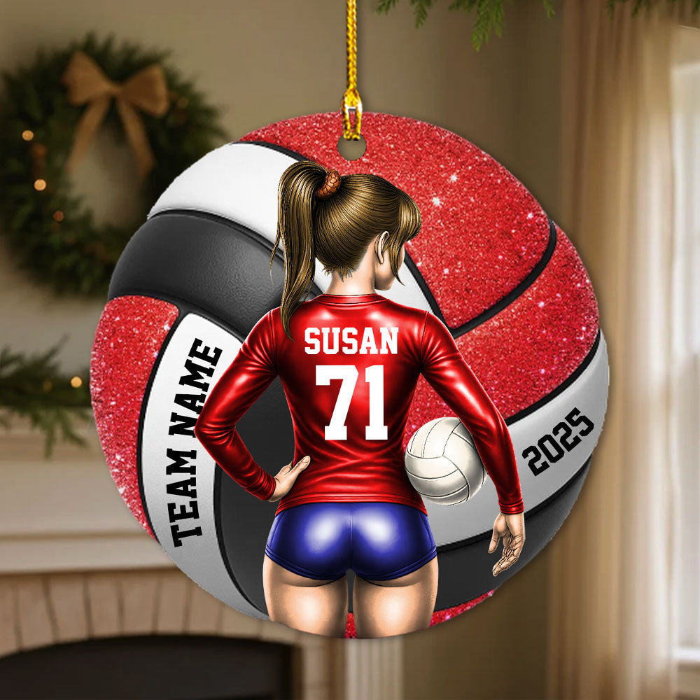 Volleyball Player Ornament - Personalized Gift for Daughter, for Granddaughter A2110 Pt99