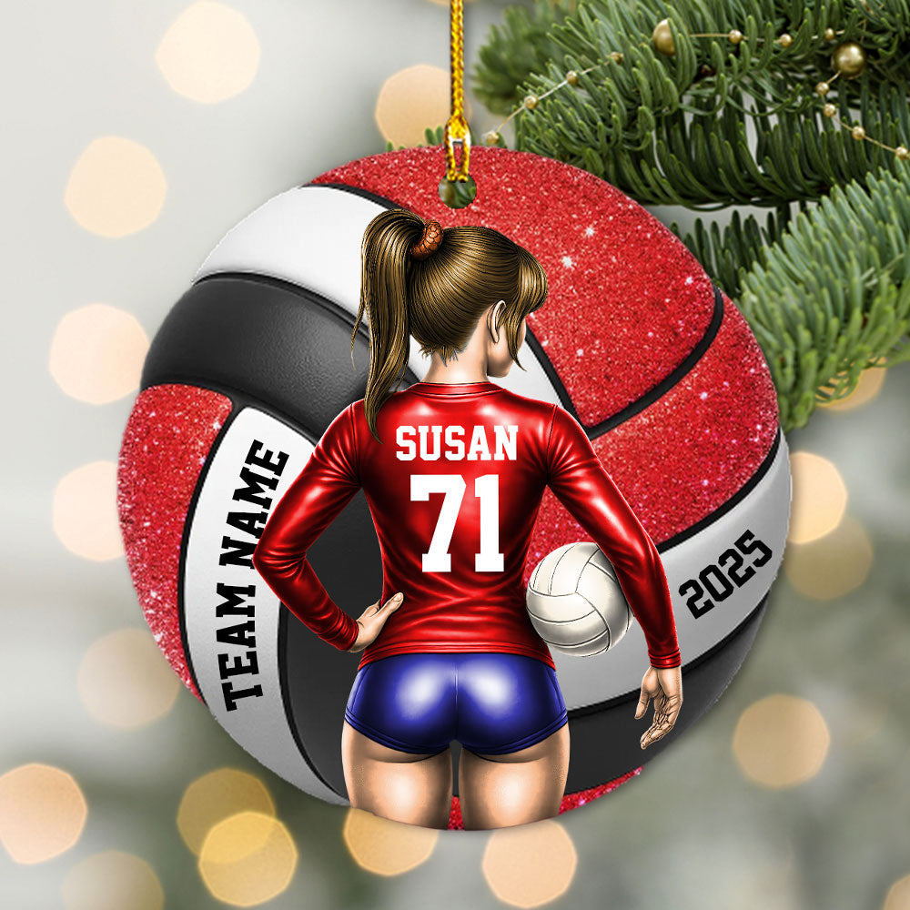 Volleyball Player Ornament - Personalized Gift for Daughter, for Granddaughter A2110 Pt99