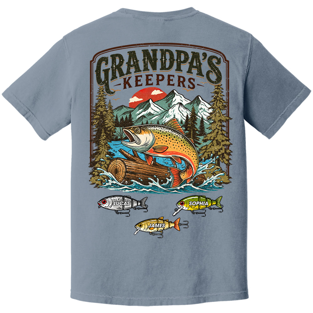 Grandpa’s Keepers T-Shirt – Personalized Fishing Grandpa Shirt T24