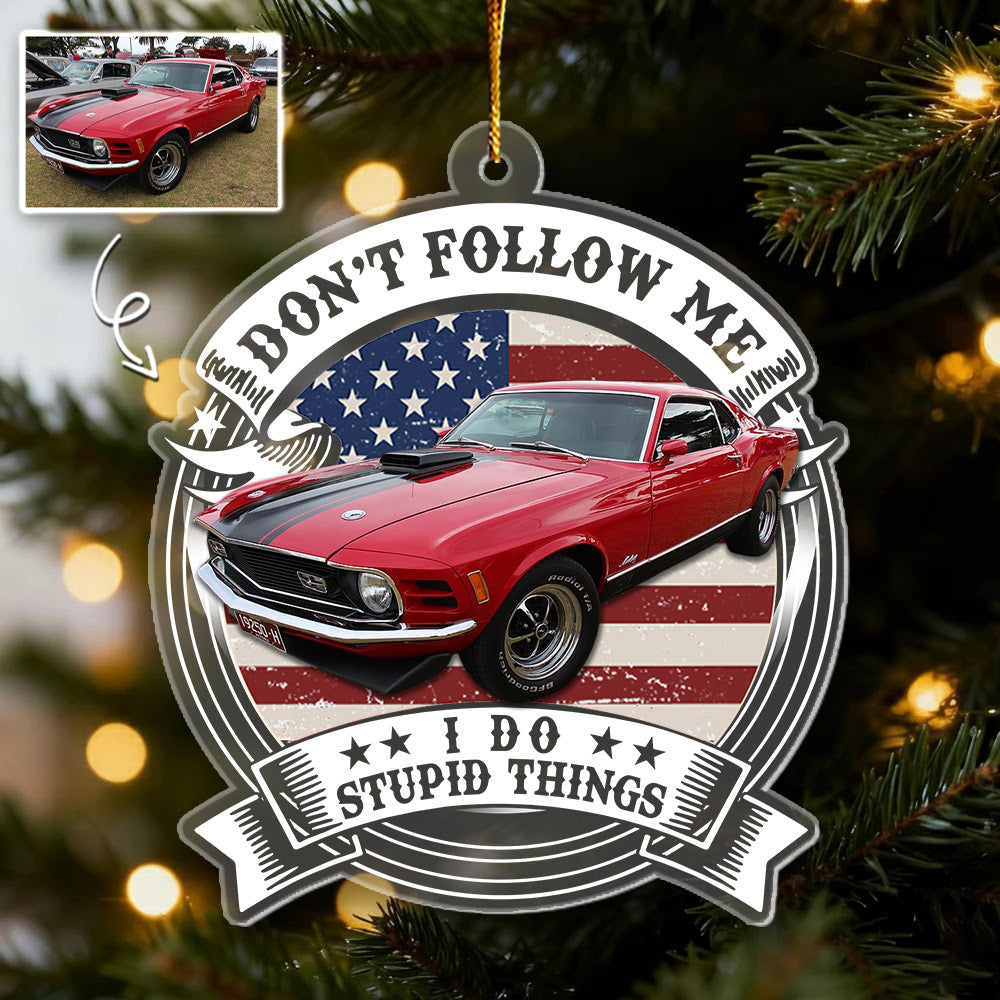 This Is How I Roll - Custom Car Photo Route 66 Vintage Acrylic Ornament Li29