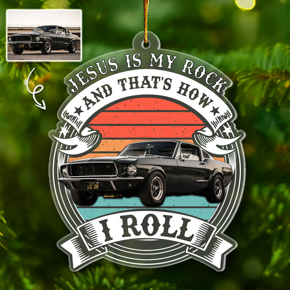 This Is How I Roll - Custom Car Photo Route 66 Vintage Acrylic Ornament Li29