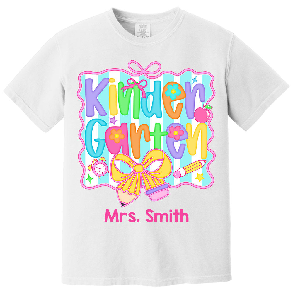 Back to School Coquette Teacher First Day of School Personalized Shirt Do99