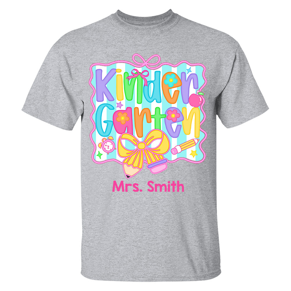 Back to School Coquette Teacher First Day of School Personalized Shirt Do99