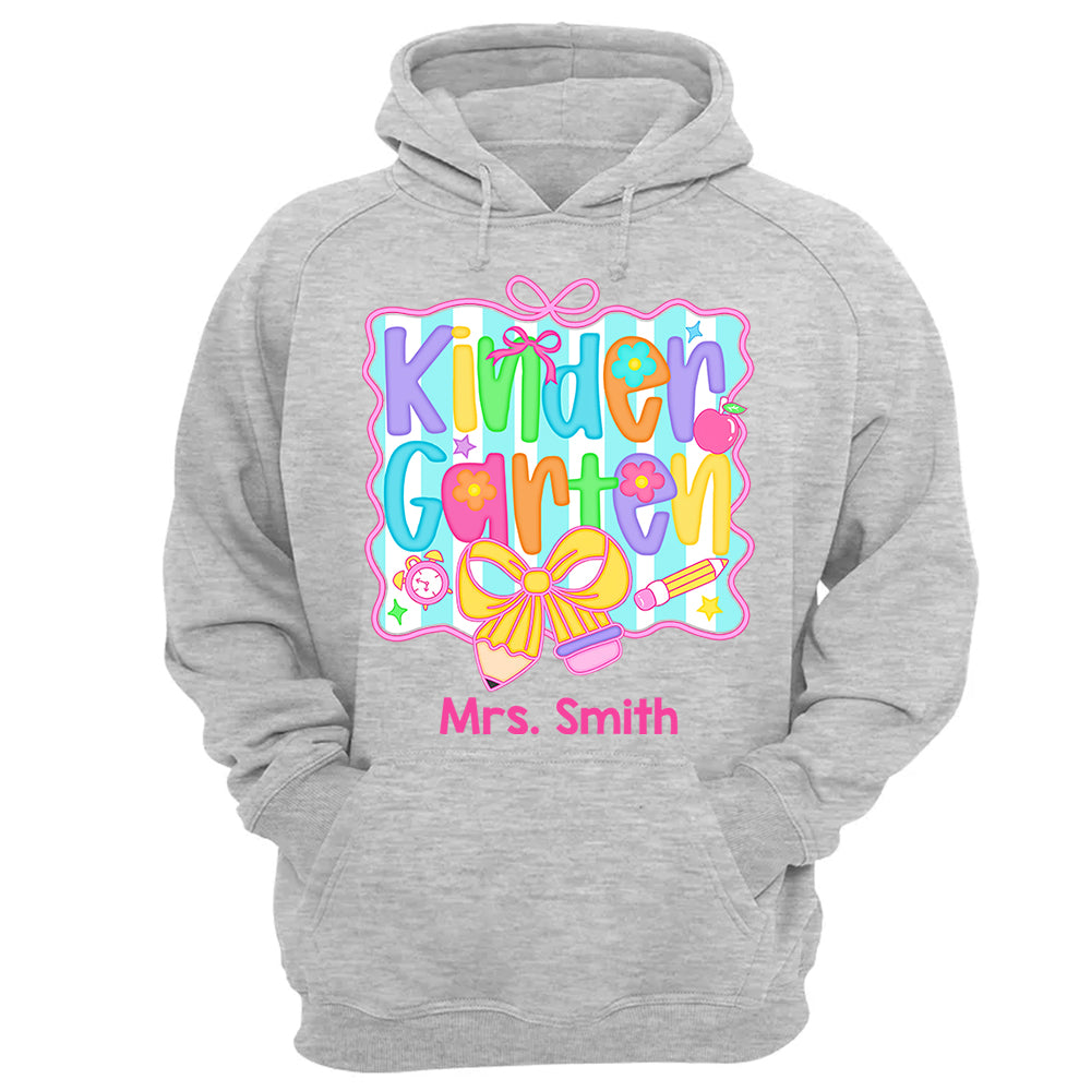 Back to School Coquette Teacher First Day of School Personalized Shirt Do99