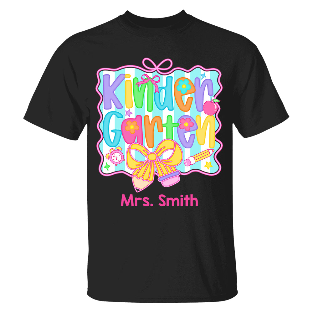 Back to School Coquette Teacher First Day of School Personalized Shirt Do99
