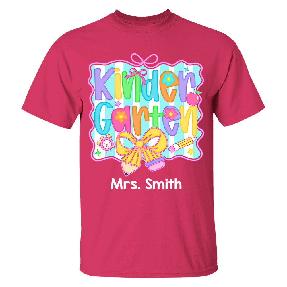 Back to School Coquette Teacher First Day of School Personalized Shirt Do99