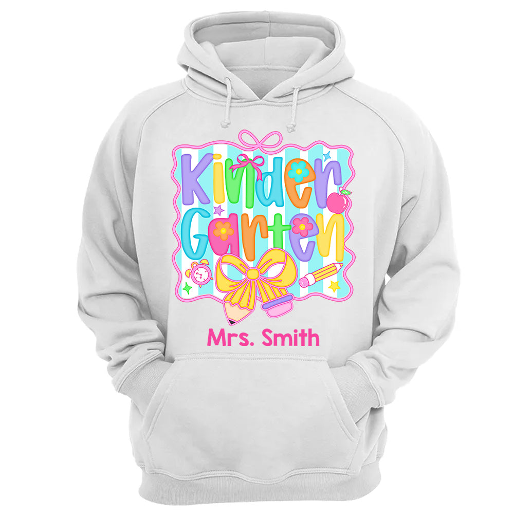 Back to School Coquette Teacher First Day of School Personalized Shirt Do99