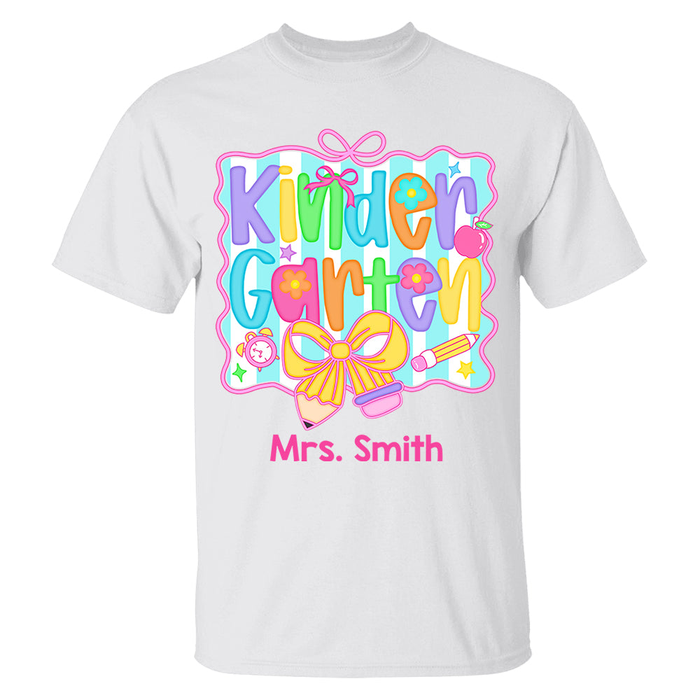 Back to School Coquette Teacher First Day of School Personalized Shirt Do99