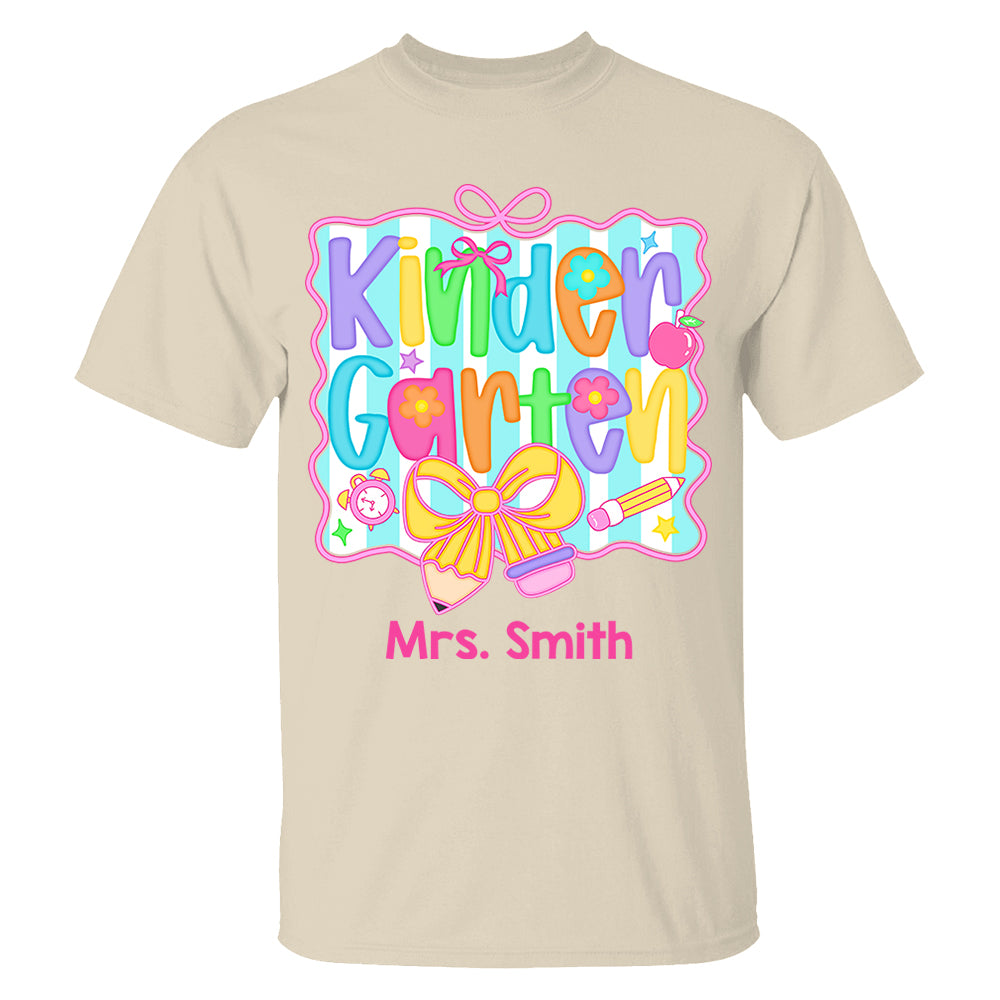 Back to School Coquette Teacher First Day of School Personalized Shirt Do99