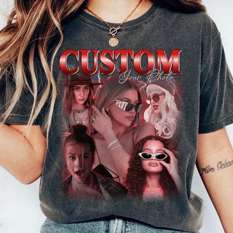 Custom Your Own 90s Bootleg , Vintage Custom Bootleg Rap Tee , Custom Your Photos , Retro Graphic 90s Shirt