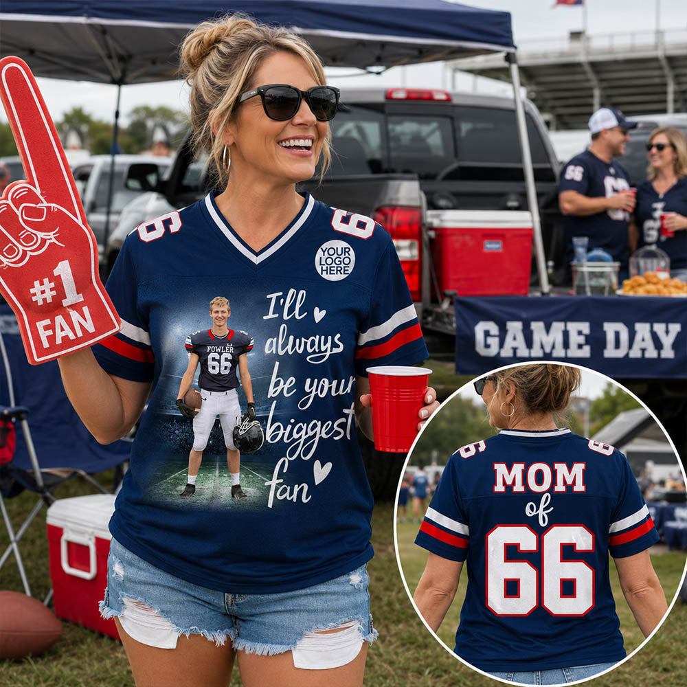 Custom Photo Football Game Day Football Jersey Gift For Football Lovers - Personalized Gift For Football Player K1702