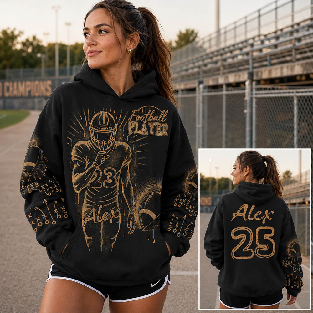 Personalized Bleach Style Football Shirt For Football Mom