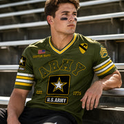 US Military Football Jersey Custom All Branches Rank Division Name For Military Retirement Veteran Dad Grandpa H2511