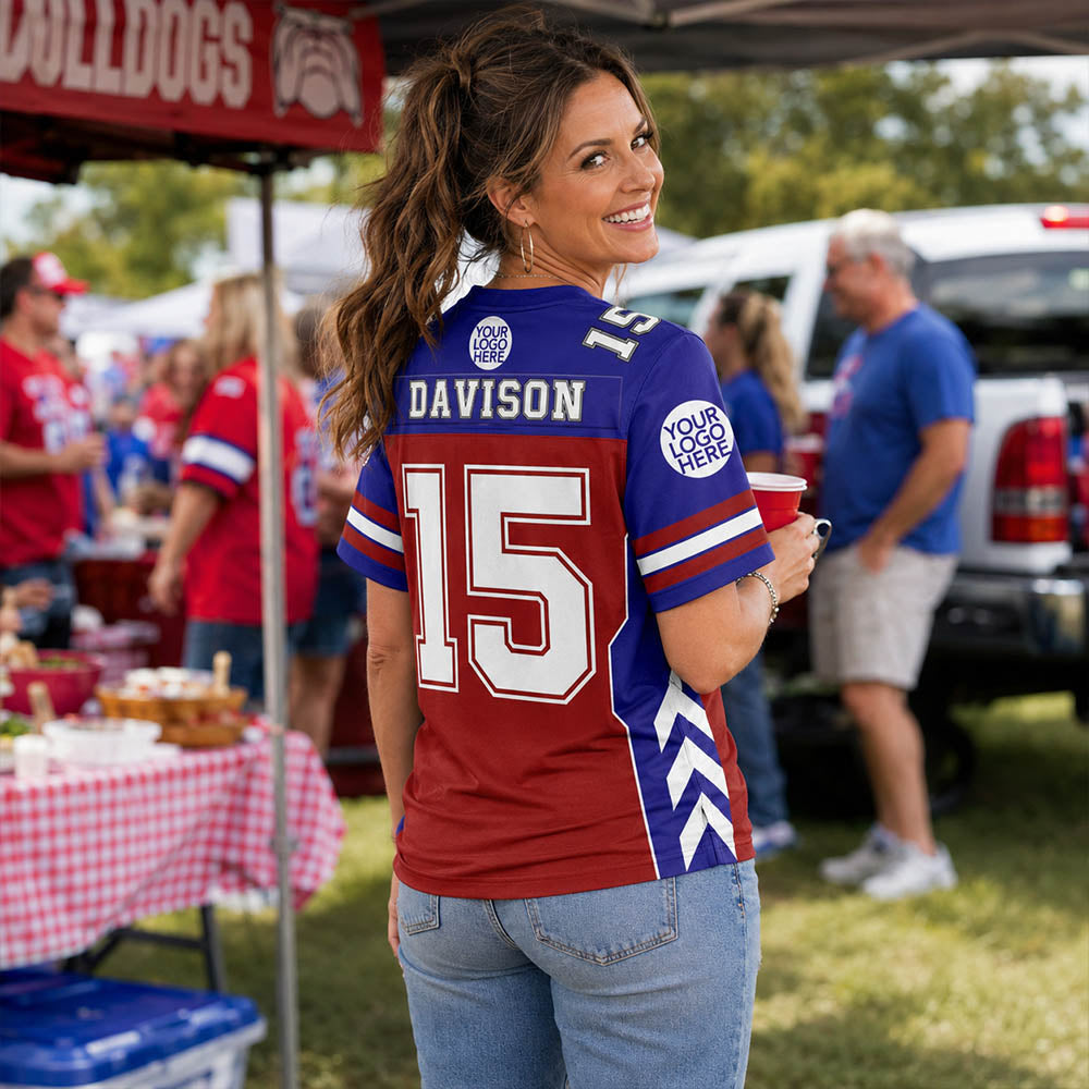Custom Photo Football Game Day Football Jersey Gift For Football Lovers - Personalized Gift For Football Player