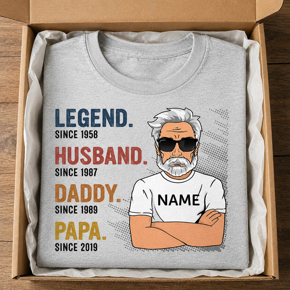 The Legend Husband Daddy Papa Custom Shirt Gift For Grandpa
