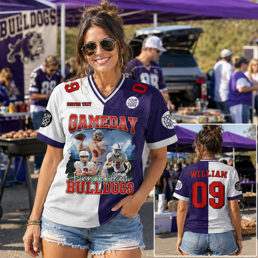 Football Game Day Personalized Jersey American Football Custom Photo Football Shirt Gift For Football Player K1702