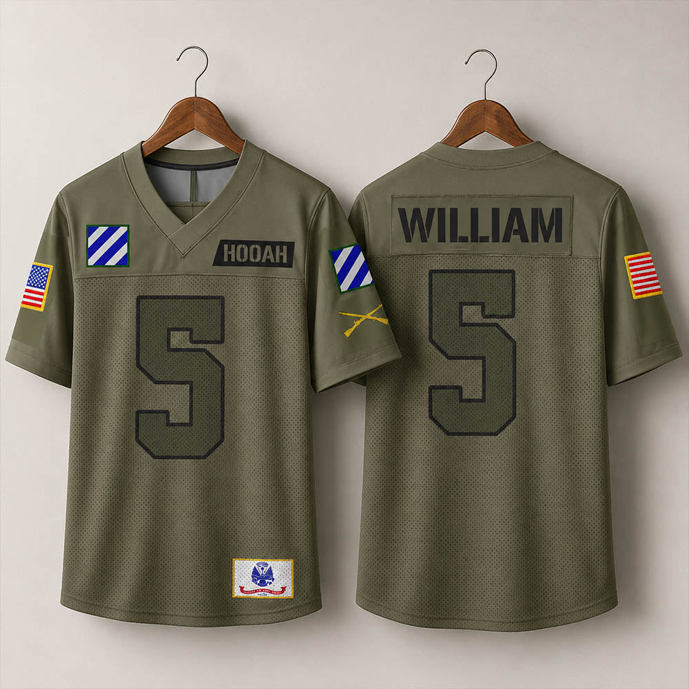 Personalized Jersey Football Military Shirt Gift For Veteran Soldier K1702