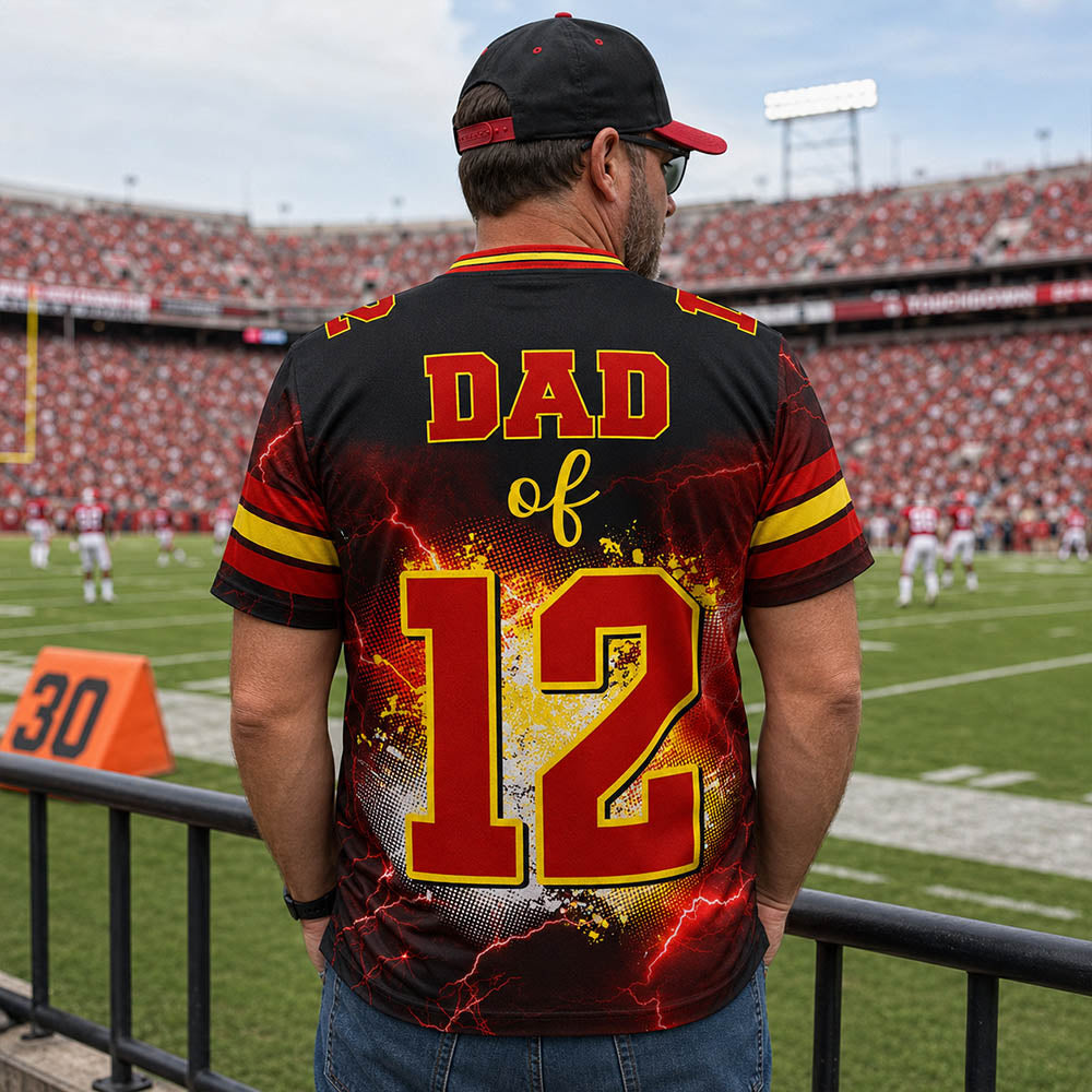 Custom Photo Football Jersey I Will Always Be Your Biggest Fan Game Day Shirt For Football Mom Dad Family H2511