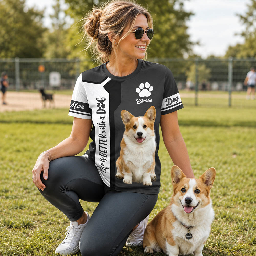 Life Is Better With A Dog, Welsh Corgi, Personalized Dog Mom Dog Dad Shirt, Gift For Dog Lover T1807