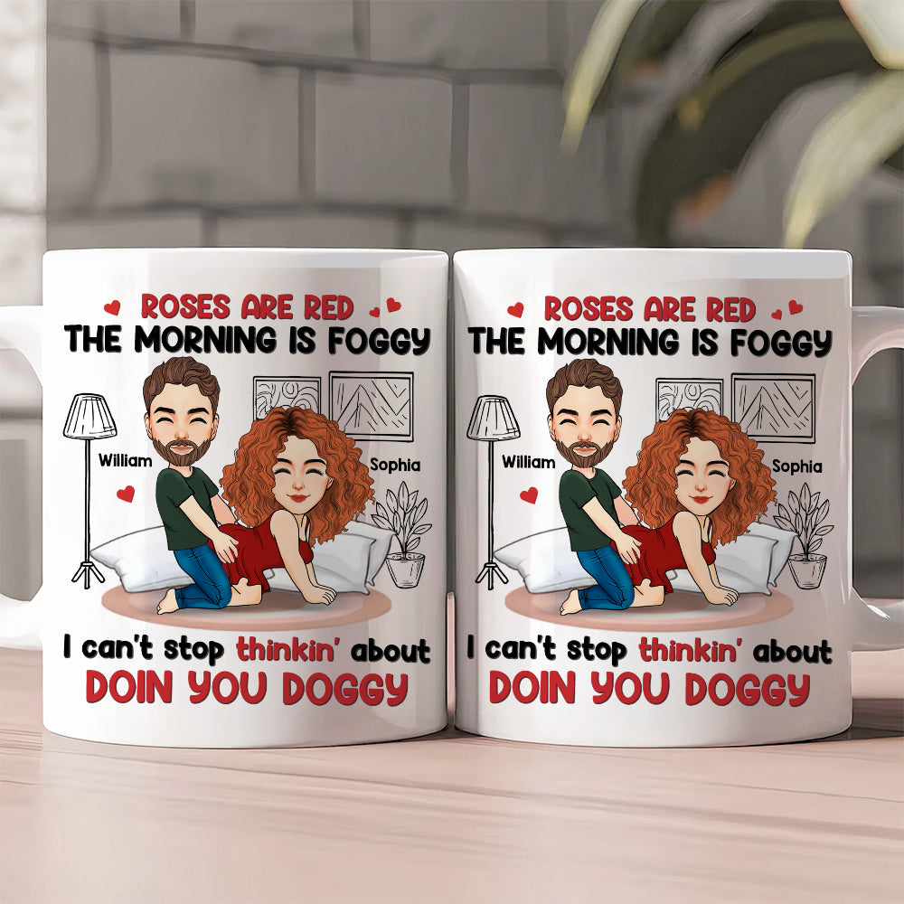 Roses Are Red, The Morning Is Foggy Couple Personalized Mug Gift For Her Him
