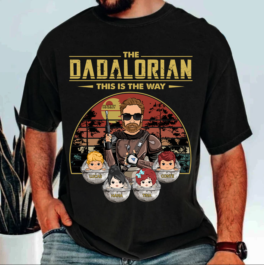 Personalized The Dadalorian This Is The Way Shirt, Father's Day Gift vr3