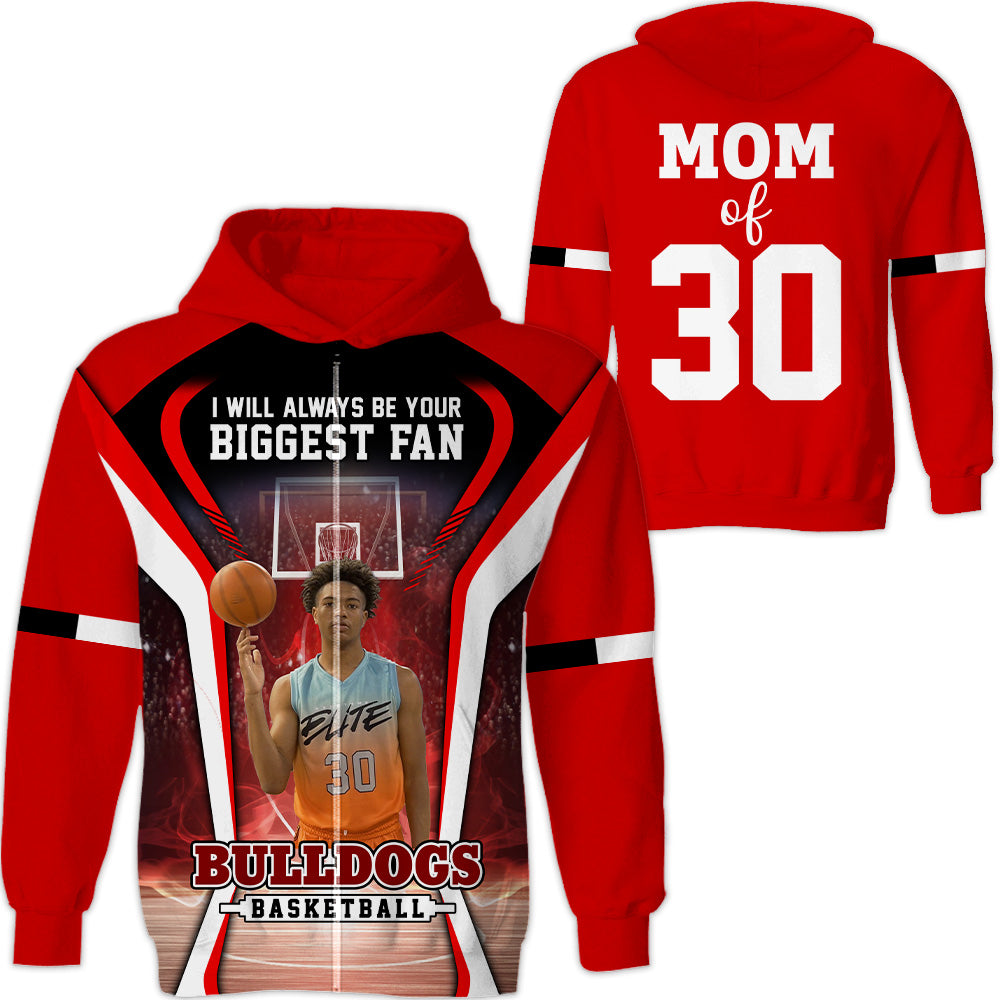 I Will Always Be Your Biggest Fan, Personalized Basketball Shirt For Basketball Mom Sport Family T1807 T24