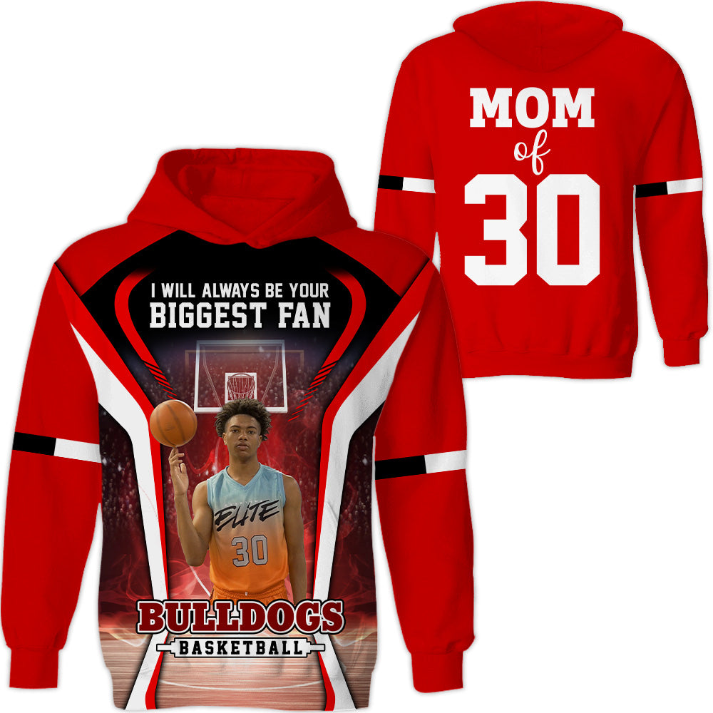 I Will Always Be Your Biggest Fan, Personalized Basketball Shirt For Basketball Mom Sport Family T1807 T24
