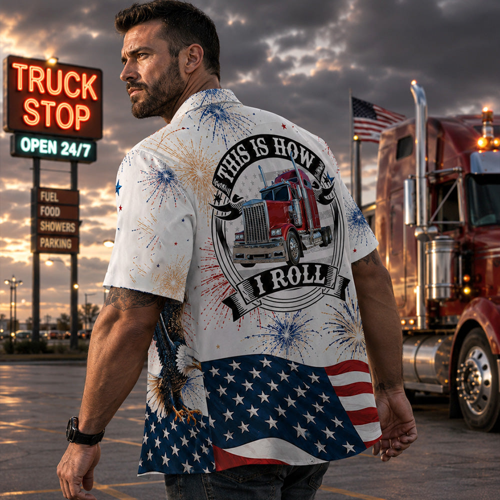 Custom Photo Truck Shirt Gift For Father's Day, Patriotic 4th July Gift L0411 Hv01