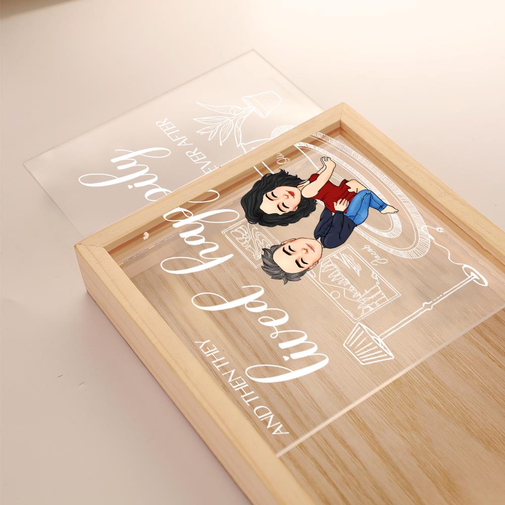 Couple Anniversary Personalized Custom Frame Light Box - Gift For Husband Wife, Anniversary Nh00
