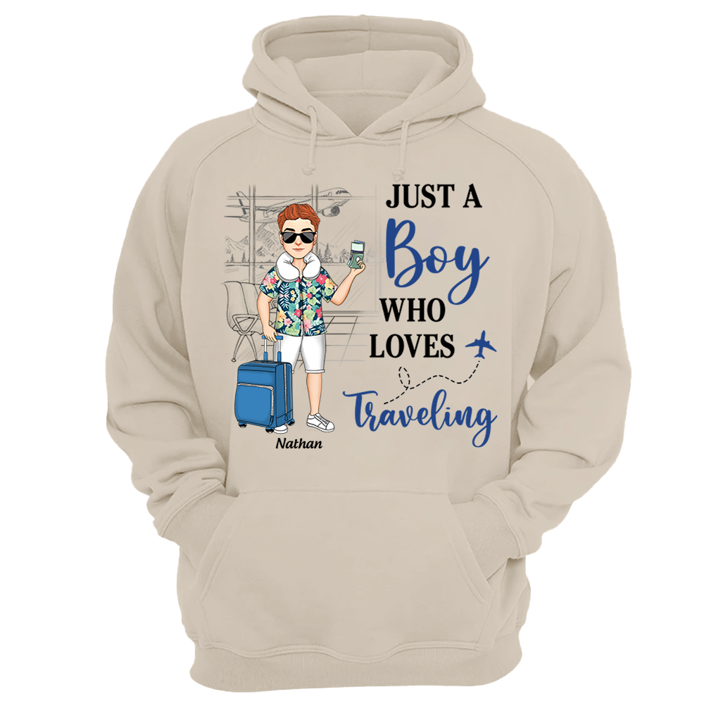 Just A Boy Who Loves Traveling - Custom Shirt For Traveling Girl NA04 Pa00