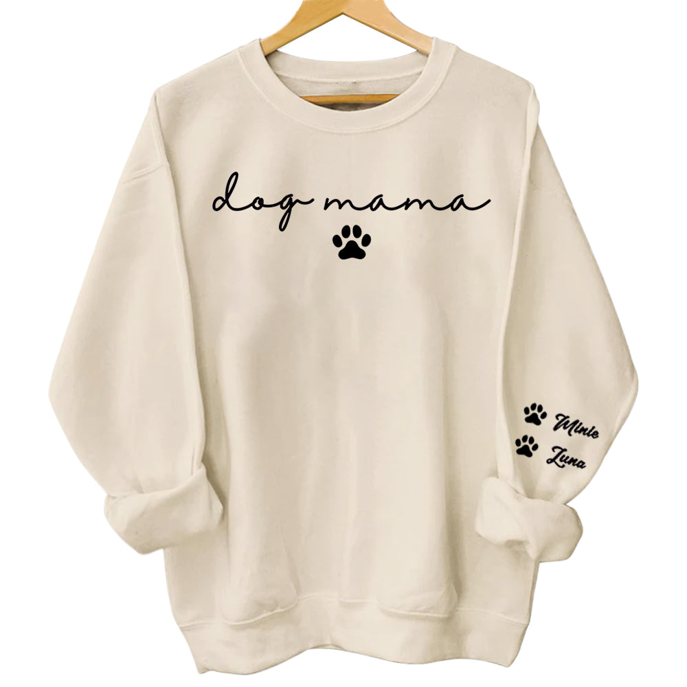 Personalized Dog Mama Sweatshirt, Custom Dog Mom Hoodie, Dog Owner Outfit, Dog Mama Clothings, Dog Mom Birthday Gift, Happy Mothers Day Gift Li29
