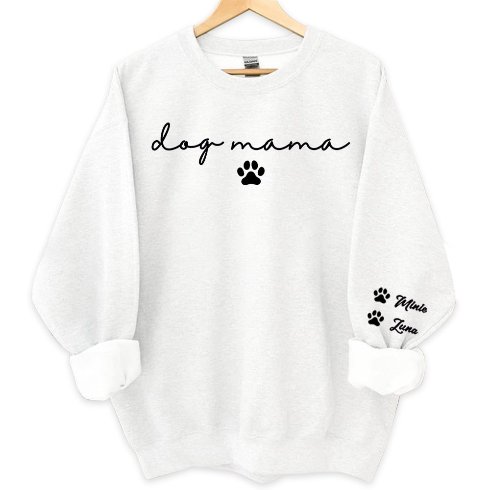 Personalized Dog Mama Sweatshirt, Custom Dog Mom Hoodie, Dog Owner Outfit, Dog Mama Clothings, Dog Mom Birthday Gift, Happy Mothers Day Gift Li29